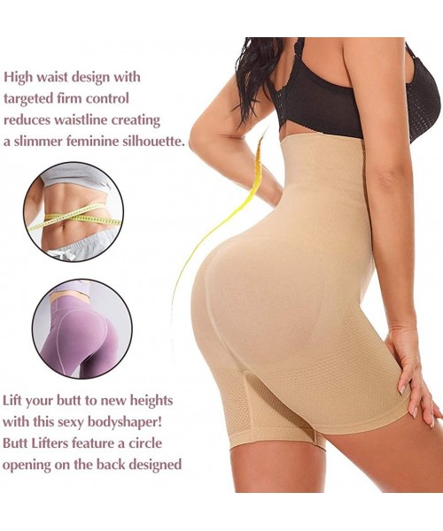 Shapewear Women Body Shaper Seamless Butt Lifter Shapewear Hi-Waist Waist Trainer Tummy Control Panty - Beige - CI18G0R2RDQ