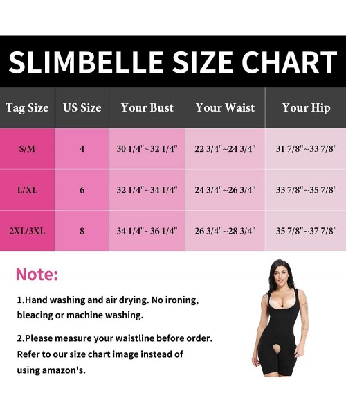Shapewear Seamless Mid Thigh Bodysuit Slimming Waist Full Body Shaper Firm Tummy Control Shapewear for Women - Black - CS18O7...