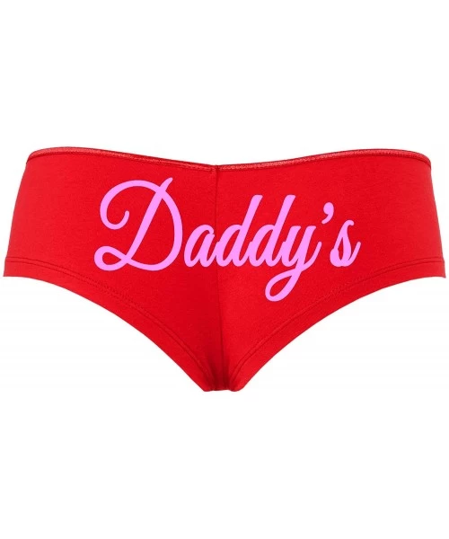 Panties Cute Daddys for Brat Princess DDLG BDSM hot Sexy Red Boyshort - Bubble Gum - CY18SST9UOK
