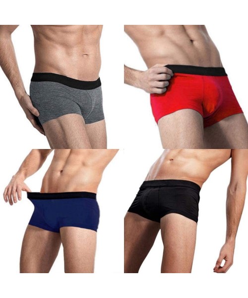 Boxer Briefs Men's Underwear Boxer Breifs Soft 3D Pouch Casual Sport Boxers Breathable Comfort Cotton Underwear 3XL - 5 Pack ...