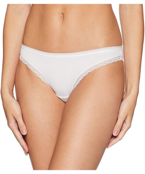 Panties Women's Cabana Cotton Hip Bikini with Trim Panty - White - CP1867R4CQT