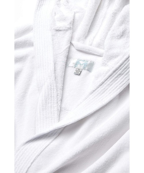 Robes Women's Melrose Terry Velour Shawl Robe Sleepwear - White 12 - CF18IAQKR0T