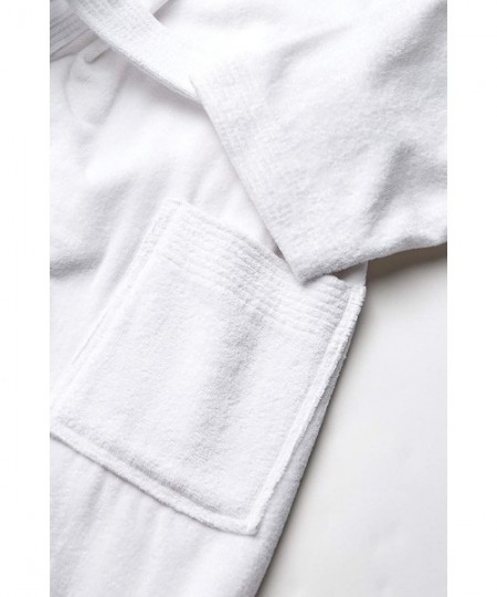 Robes Women's Melrose Terry Velour Shawl Robe Sleepwear - White 12 - CF18IAQKR0T