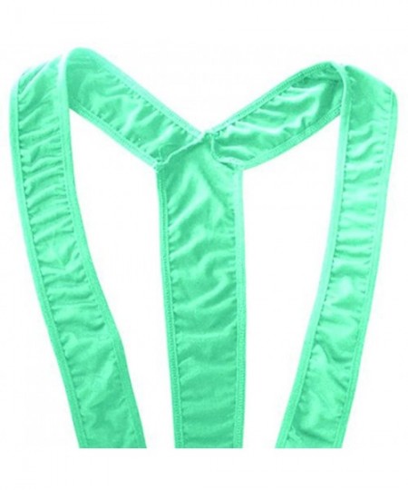 Bikinis Set Of 2 Mens Borat Mankini Underwear Costume Swimsuit Thong Halloween - Green - CD185Q3RXKK