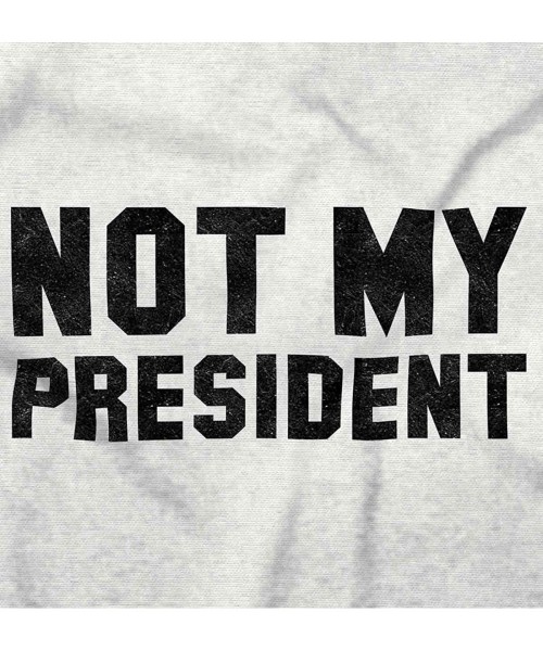 Undershirts Not My President Trump Protest Political Unisex V Neck T Shirt - White - CR187RE4C0Z