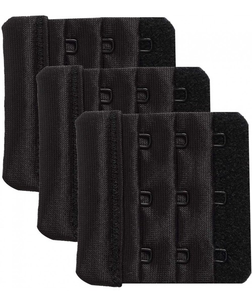 Accessories Bra Extender Soft Comfortable Bra Band Extension Pack of 3 Multi-size - 3 Hook Black-3/4inch Spacing - C218GDIWTIK