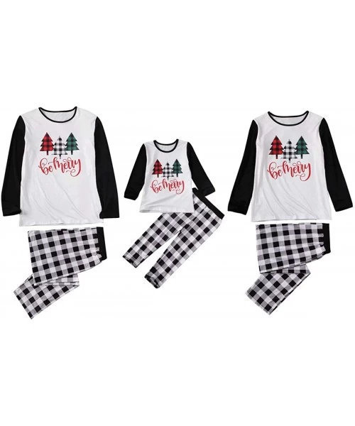 Sleep Sets Family Matching Winter Christmas Pajama PJ Sets Women Men Baby Sleepwear Nightwear (XL-Men- Three Trees) - CN192ON...