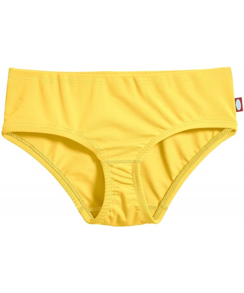 Panties Girls' Swimming Bottom UPF50+ Rash Guard Swim Brief - Yellow With Matching Stitch - C3194IYOCST