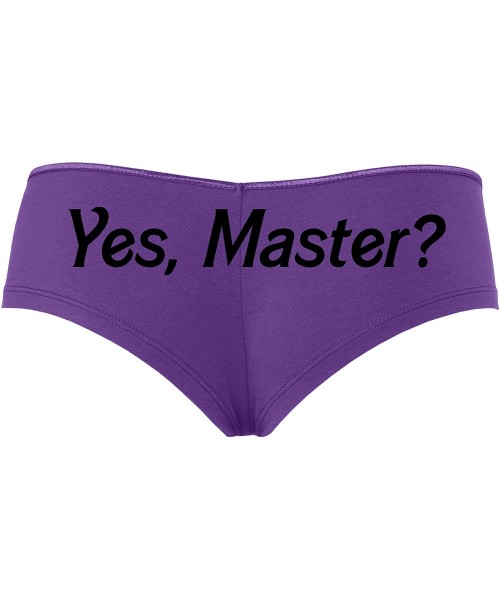 Panties Yes Master DDLG Sexy Purple Boyshort for Daddys Little Slut BDSM - Black - CY18STTAT9W