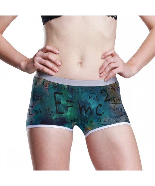 Panties Women's Seamless Boyshort Panties Tie Dye Print Underwear Stretch Boxer Briefs - I Love Math Formula - CY18T2NMUU6