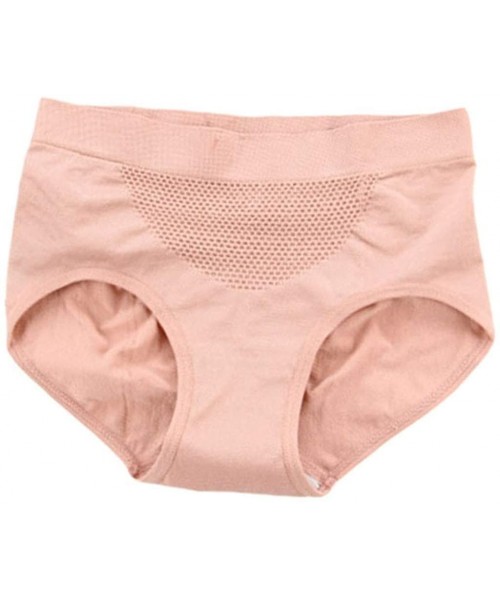 Thermal Underwear New Women Lingerie Solid Color Sports Briefs Underwear Panties Underpants - Pink - CQ198SEIY6Y