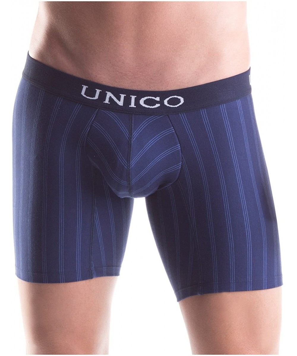 Boxer Briefs Cotton Medium Boxer Briefs Stripes Colombian Underwear for Men - 14000903 Dark Blue - CP18RI4G48G