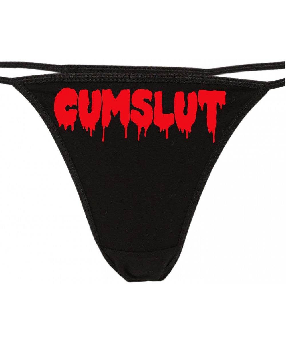 Panties Cumslut Thong Panties - DDLG CGL BDSM Underwear for Your Baby Cum Slut - Red - CH187IARRM4