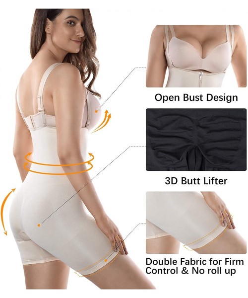Shapewear Womens Tummy Control Shapewear Bodysuit Butt Lifter Full Body Shaper for Dresses Open Bust Thigh Slimmer Waist Trai...