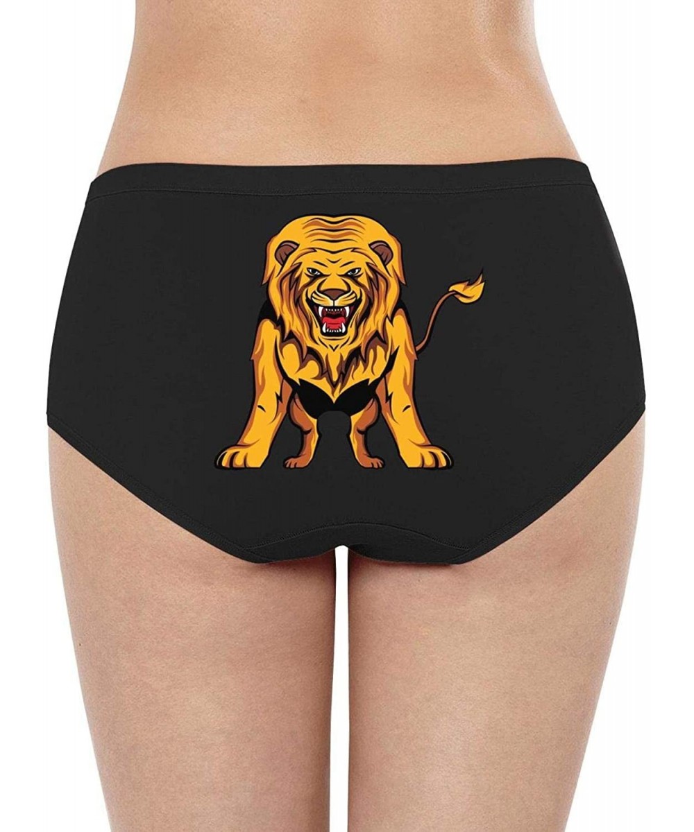 Panties Womens Ladies Happy Camper Campfire Low Waist Underwear - Hideous Lion - C018SQ7HDDM