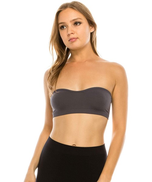 Camisoles & Tanks Premium Seamless Darling Tube Top- UV Protective Fabric UPF 50+ (Made with Love in The USA) - Charcoal - CT...