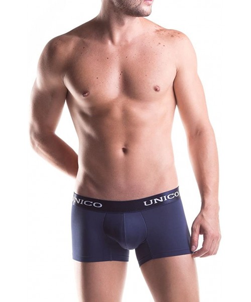 Boxer Briefs Mens Microfiber Underwear Boxer Trunks Calzoncillos para Hombres - 12000803 Dark Blue - CV110YEDY1V
