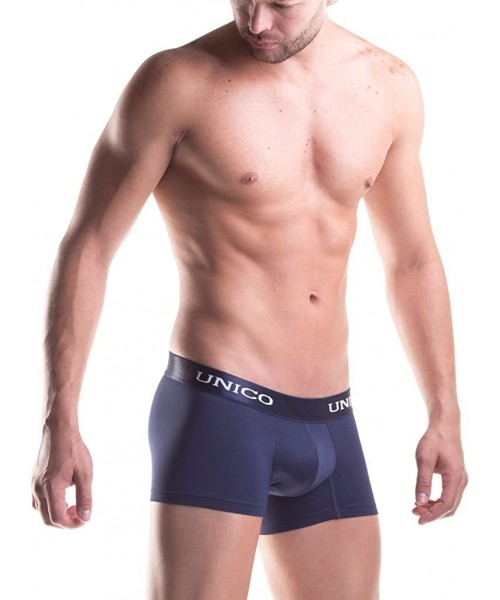 Boxer Briefs Mens Microfiber Underwear Boxer Trunks Calzoncillos para Hombres - 12000803 Dark Blue - CV110YEDY1V