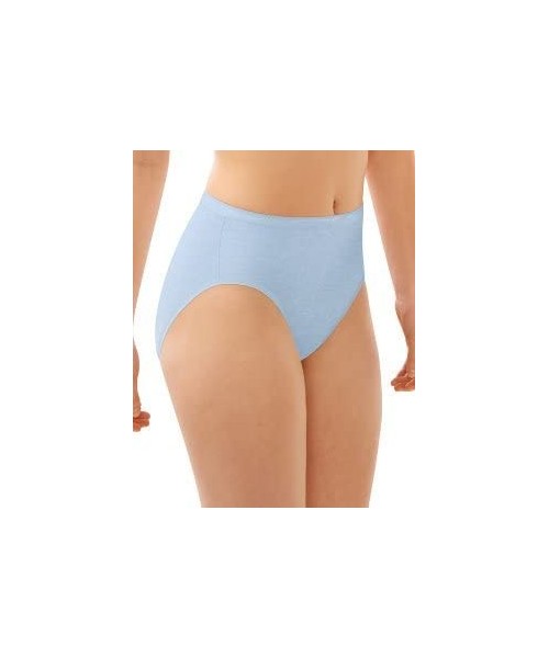 Panties Women's Full Fit Cotton Stretch Hi-Cut Panty - Blue Tulle Heather - C512NTUV88K