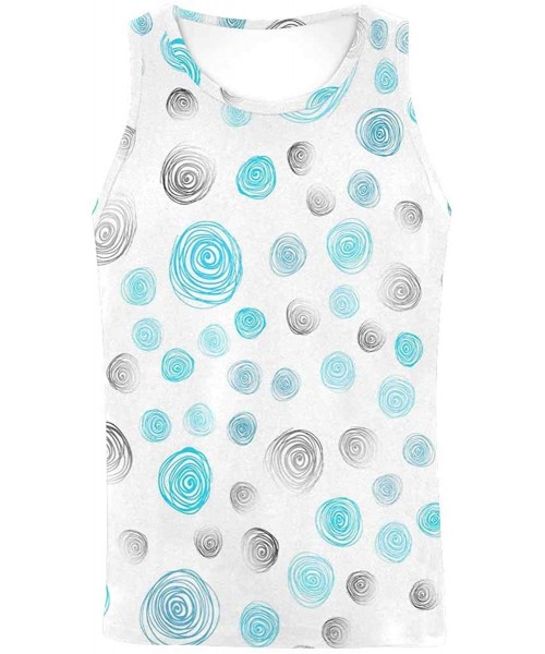 Undershirts Men's Muscle Gym Workout Training Sleeveless Tank Top Leopard Print and Skin - Multi7 - C919D0N84GZ