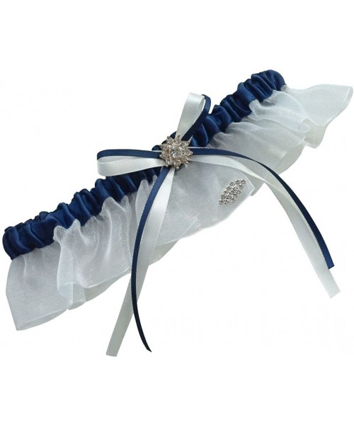 Garters & Garter Belts One Piece Garter for Wedding and Prom Bridal Garter - Navy Blue - C6187OAZ9SI