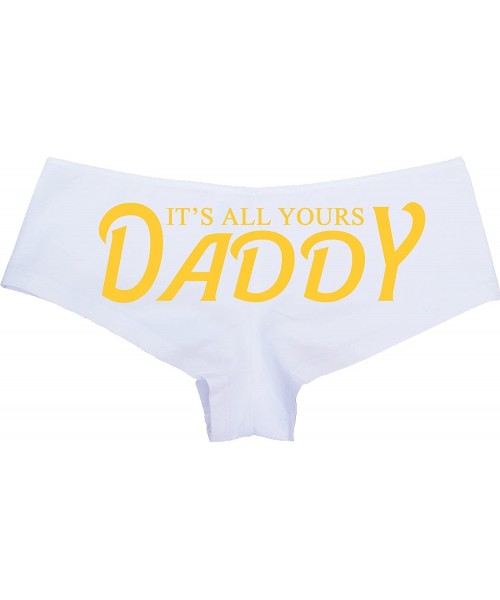 Panties It's All Yours Daddy Boy Short Panties - for Daddy's Girl Princess - CGL DDLG Boyshort Underwear - Yellow - CC187WLM89U