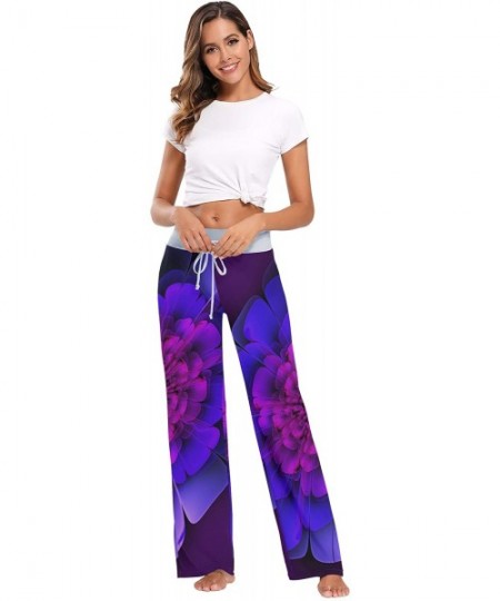 Bottoms Women's Fashion Yoga Pants Palazzo Casual Print Wide Leg Lounge Pants Comfy Casual Drawstring Long Pajama Pants - Vec...
