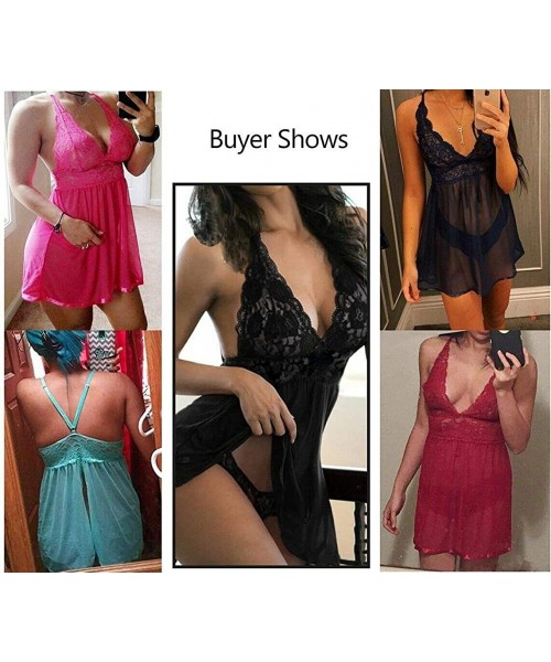 Baby Dolls & Chemises Lingerie for Women Rompers for Women Items Two Piece Outfits for Women - Teal - CE190TKSLNC