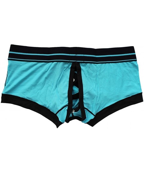 Men's Sexy Open Front Hole Boxer Briefs Underwear Bulge Pouch Low Rise ...