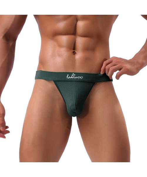 G-Strings & Thongs Men's Thongs Underwear- Low Rise Stretch Sexy Mesh G-String Quick Dry Jockstrap Athletic Supporters Multip...