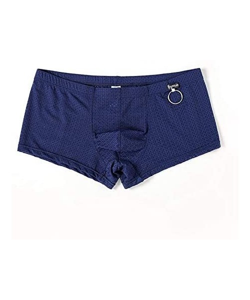 Boxer Briefs Men's Sexy Mesh Underwear Boxer Shorts Low Waist See-Through Sheer Swim Trunks Swimwear - Db+db+db - CC18Y9O0NHG