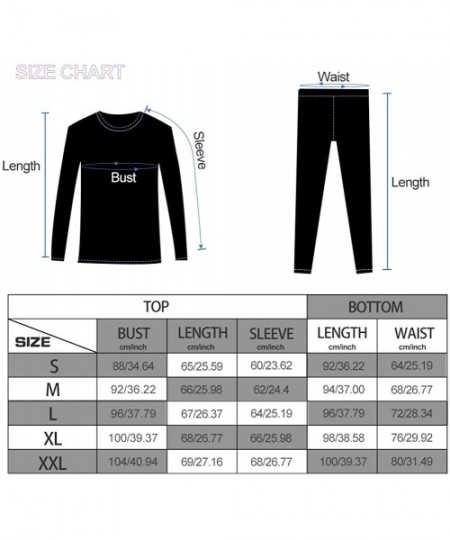 Thermal Underwear Thermal Underwear for Women- Winter Base Layer Top & Bottom Set Long Johns with Fleece Lined - Black - C118...