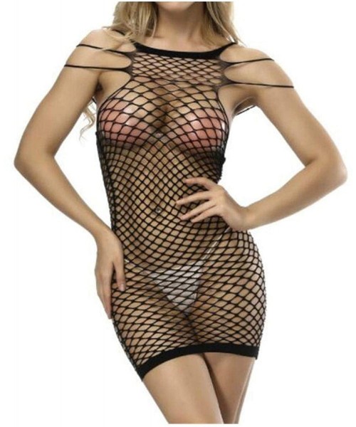 Baby Dolls & Chemises Sex Products Mesh Fishnet Babydoll Women Sexy Lingerie Hollow Out Transparent Erotic Dress Lenceria Ero...