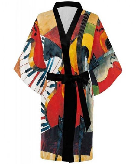 Robes Custom Night Sky Deer Tree Women Kimono Robes Beach Cover Up for Parties Wedding (XS-2XL) - Multi 4 - CA194S5GC0C