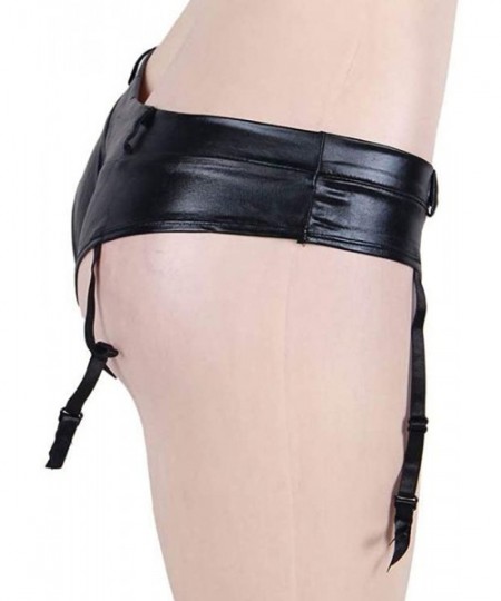 Garters & Garter Belts Black Women's Garter Belt with G-String Lingerie Set - Black-4 - CL19009KMDU