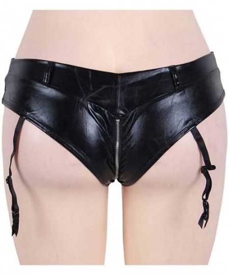 Garters & Garter Belts Black Women's Garter Belt with G-String Lingerie Set - Black-4 - CL19009KMDU