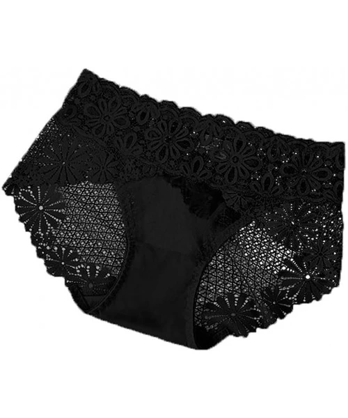 Slips Women's Sexy Lingerie Lace Open Thong Panties G-Pants Lingerie Pajamas - Black - CQ195AQ9QMR
