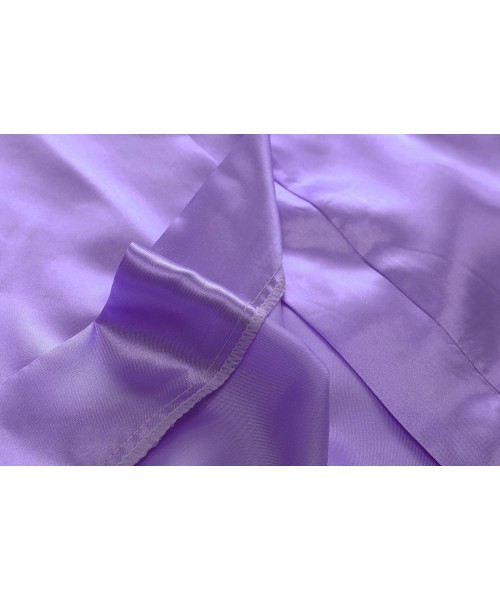 Robes Women Bride Bridesmaid Clear Rhinestones One Size Robe for Wedding Party Getting Ready- Short - Lilac - C618OQ4IRM5