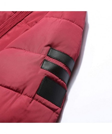 Thermal Underwear Mens Winter Puffer Down Jacket Fur Hooded Ski Coat Nylon Lined Parka Outdoor Windproof Outerwear with Pocke...