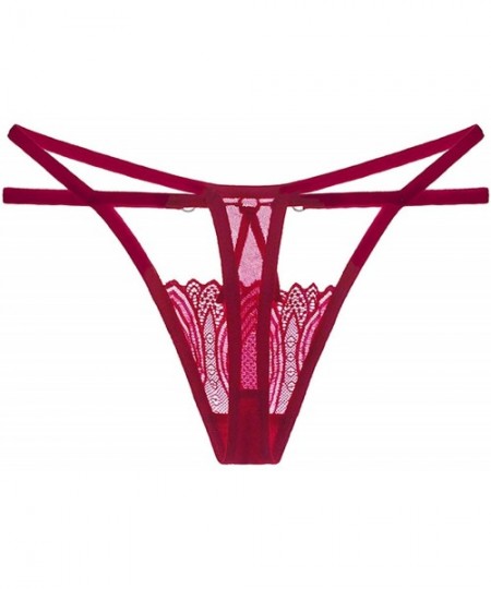 Panties Sexy Women Underwear Panties Female Lingerie G Stings Hollow Thong Young Girls Lace Bragas Calcinha XXS XL 2207 - Bla...