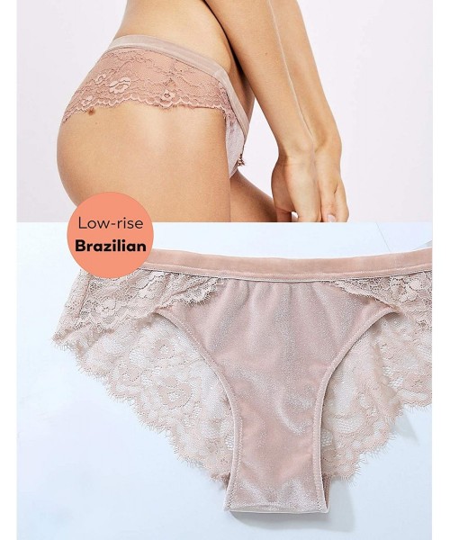 Bras Lace Bralette Panty Set Sexy Velvet Adjustable Strap Wirefree Day Bra - Nude Pink - CY18AD8D0M2