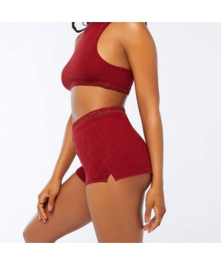 Bottoms Women's X Knit Short - Red Cognac - C118XNC07IM