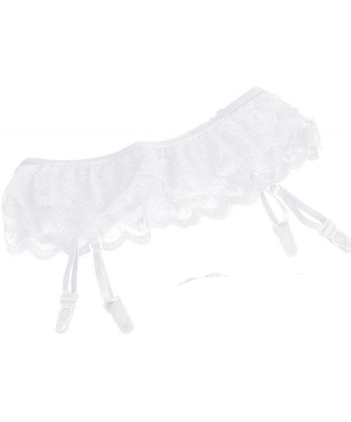 Bustiers & Corsets Women Elastic Sexy Lace Underwear Skirt Underwear Garter Lingerie Brief Underpant - White-b - CF193G038RR