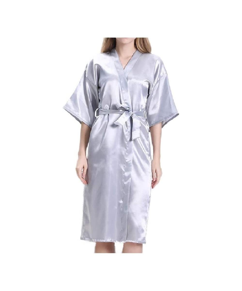 Robes Women's Sleepwear Bath Wrap Towels Lounger Charmeuse Wrap Robe AS1 S - As1 - CB19DCSO53A