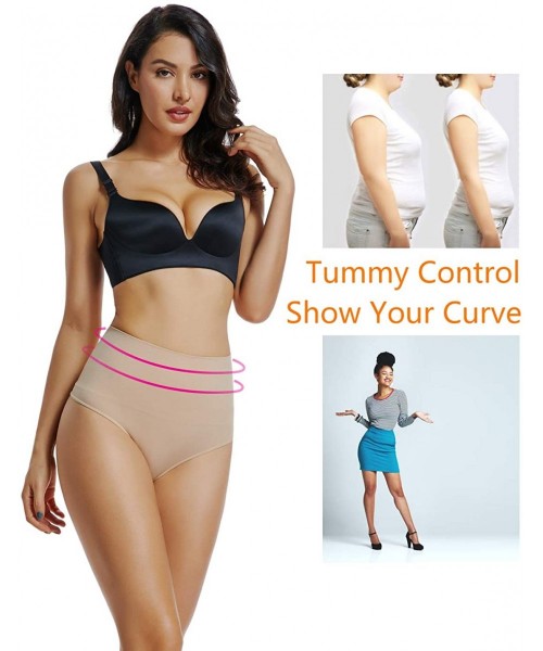 Shapewear Women's Tummy Control Thong Shapewear High Waist Body Shaper Thongs Underwear - Nude-1 - C918A2QL5DY