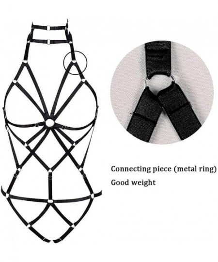 Garters & Garter Belts Women's Body Harness Bra Set Garter Ppunk Gothic Fashion Elastic Size Can Be Adjusted Clothing Accesso...