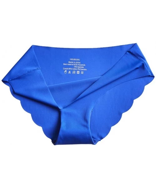 Slips Sexy Underpants Underwear Lingerie- Women's High Waist Thong Lace Panties Comfortable Panties Blue - Blue - C6196CD9MUM