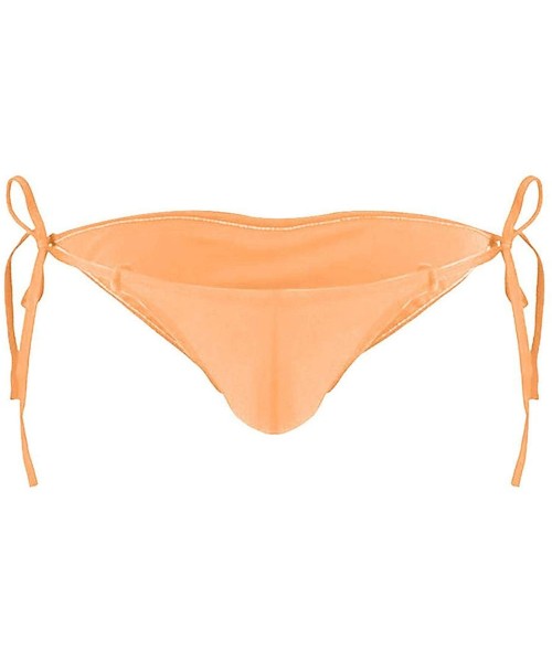 G-Strings & Thongs Adjustable Size Men Underwear Drawstrings Ties Smooth Briefs Lingerie Low Rise Bikini Thongs G Strings - O...