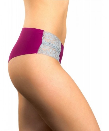 Panties Women's Laser Cut Bikini Cheeky Hipster Panties- Pack of 10 - Assorted Vibrant Colors - CE18NO05CIA