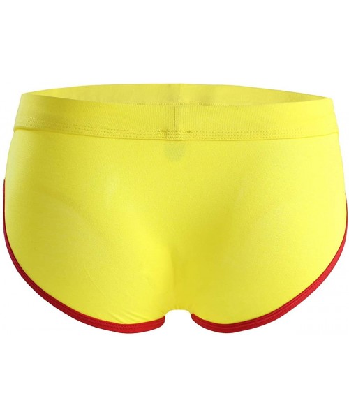 Briefs Men's Sexy Pouch Bulge Enhancing Briefs Modal Comfy Underwear - Yellow - C8194524OTT